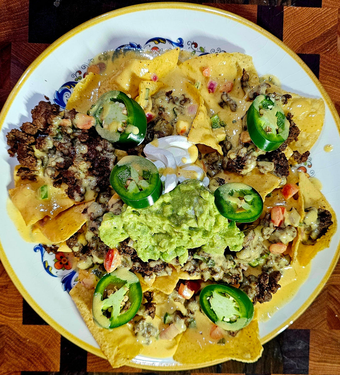 Loaded Blaxican Steak Nachos