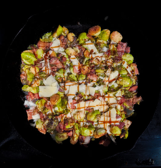 Bacon & Parmesan Roasted Brussel Sprouts