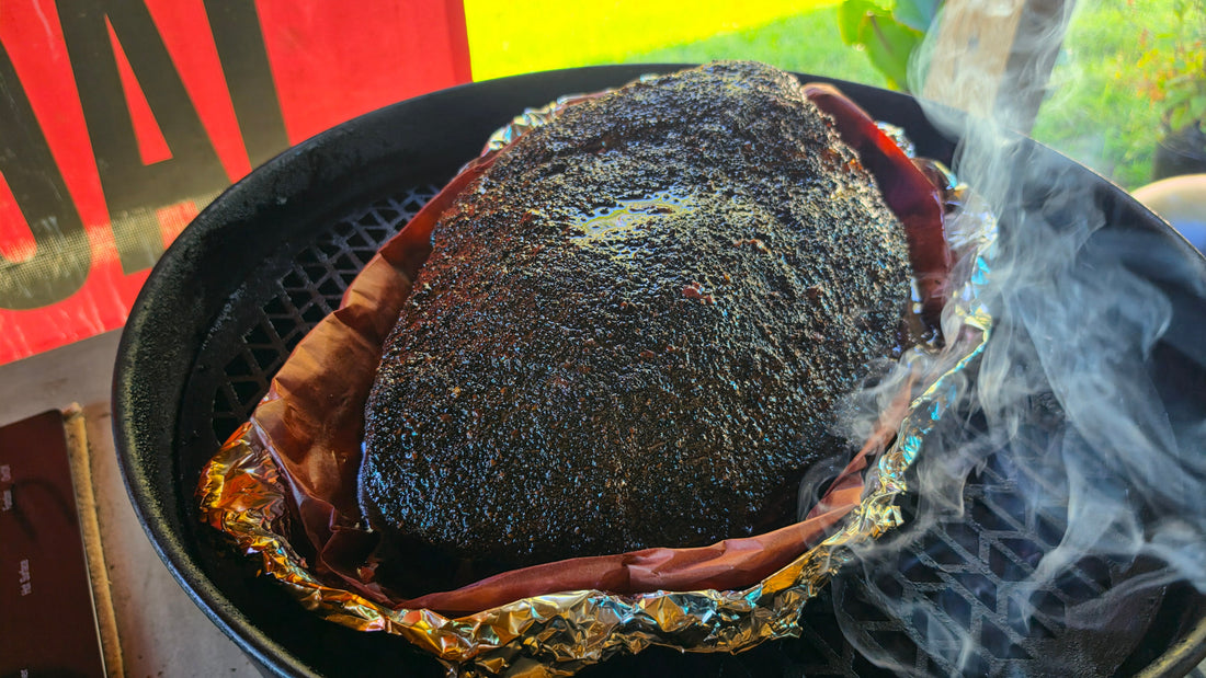 Smoking a Brisket on a Weber Kettle using the SNAKE METHOD!