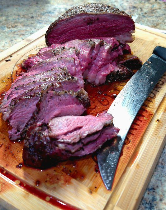 Open-Fire Greek Tri-Tip Sandwich